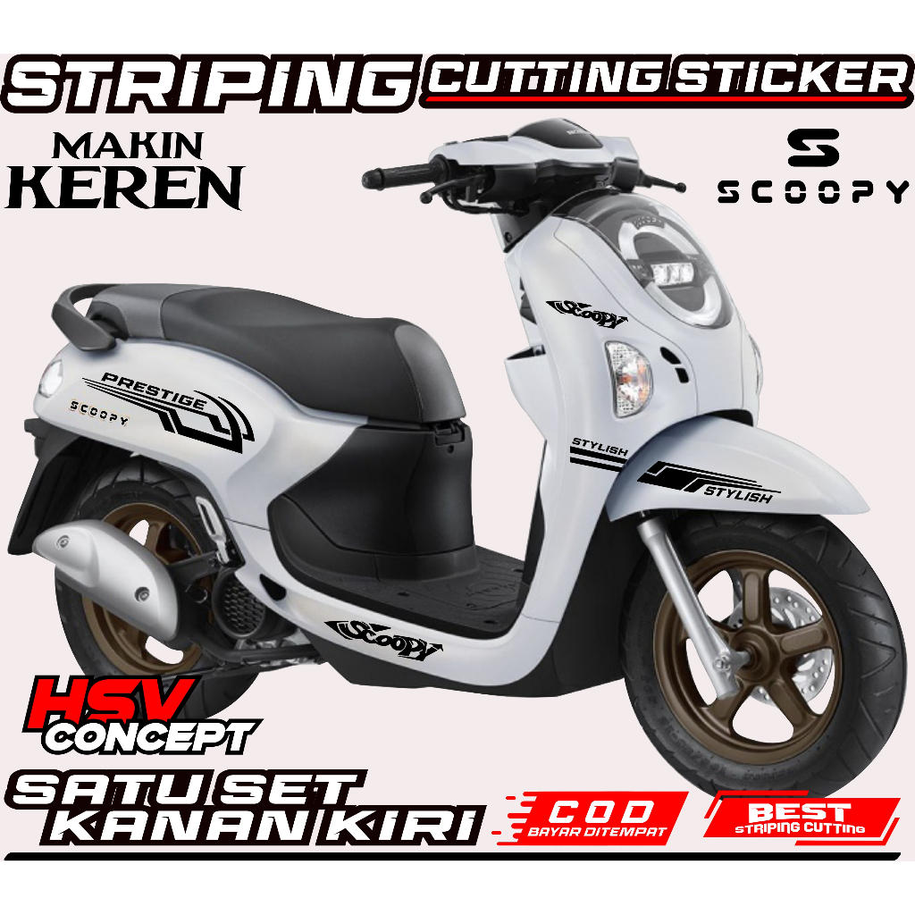 STRIPING CUTTING STICKER SCOOPY 2025 NEW LIS VARIASI AKSESORIS ALL SCOOPY