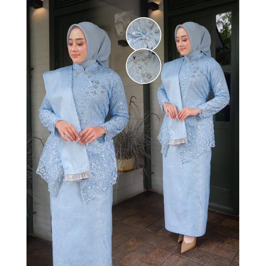 Set Kebaya Janggan Songket - Kebaya Modern - Set Kebaya Wisuda Modern - Kebaya Pesta Modern - Kenaya