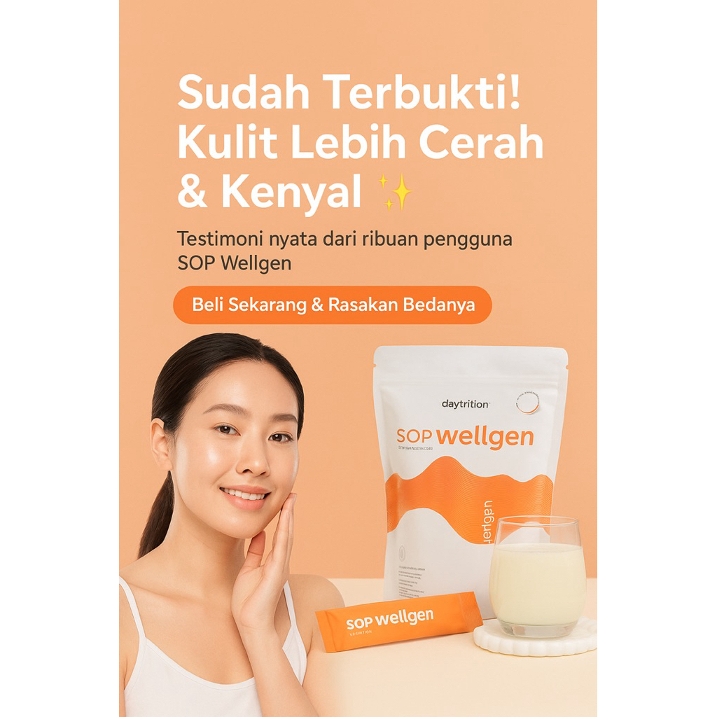 SOP Wellgen Original | Kolagen Telur Ikan Salmon | Suplemen Kecantikan Kulit & Organ Dala
