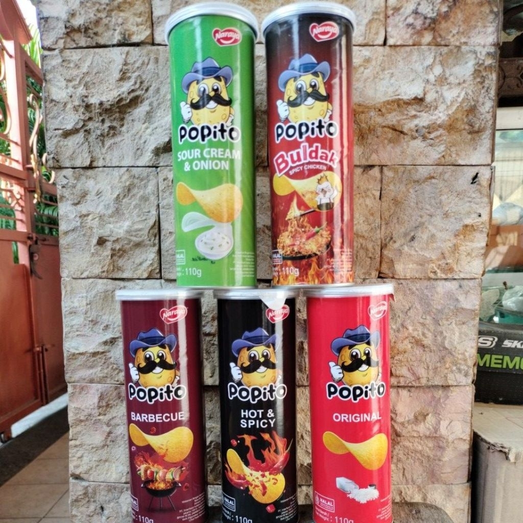 (PROMO MURAH )NARAYA POPITO CHIP KALENG  (Halal) 110 gram