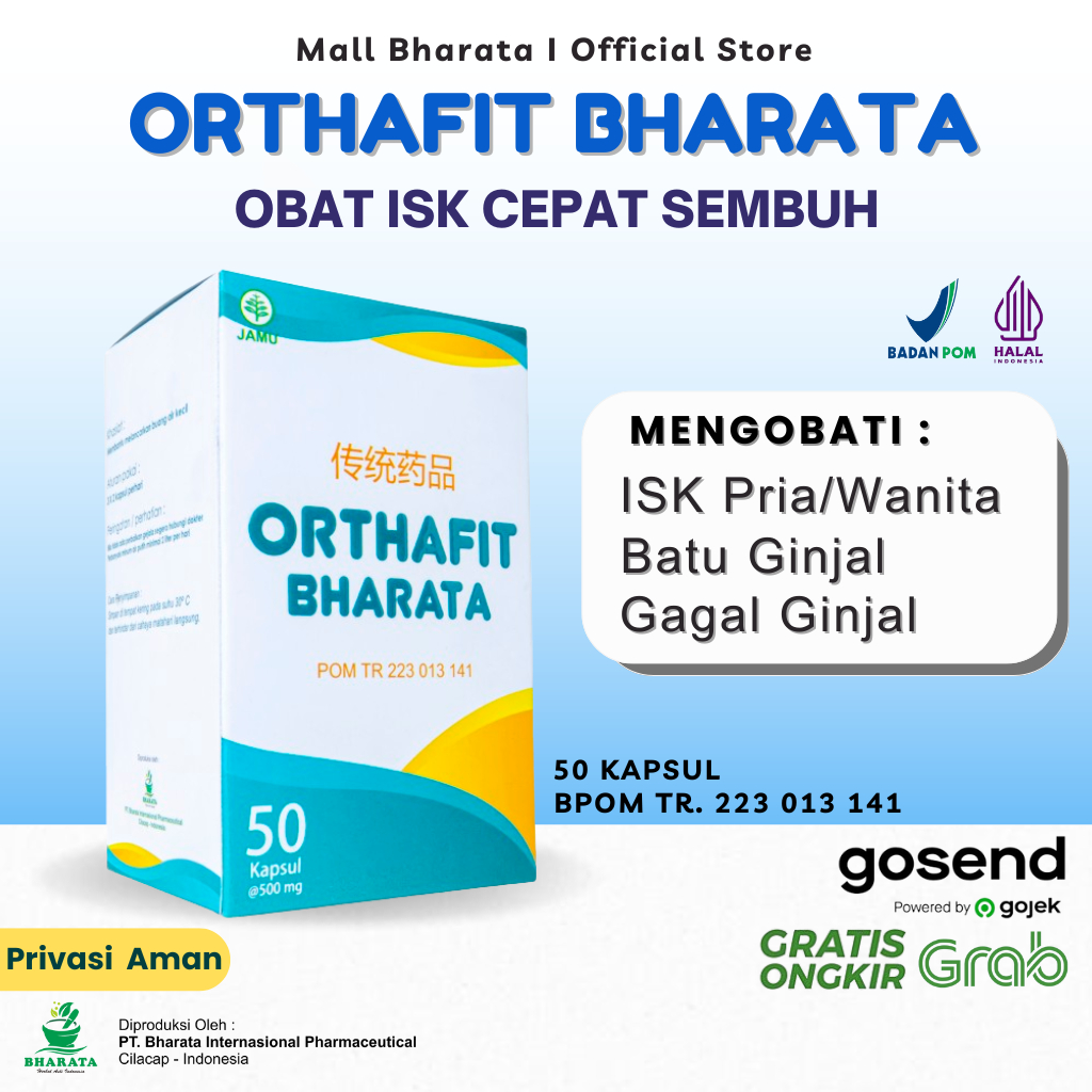 Orthafit Bharata Asli Garansi 100% - Obat Gagal Ginjal Ampuh, Radang Ginjal, Obat Batu Ginjal Ampuh