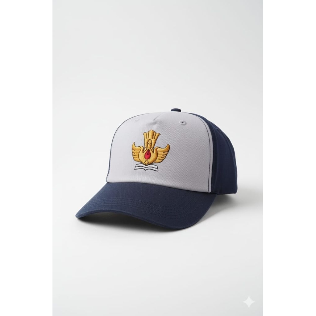 Harga grosir topi SMP logo bordir