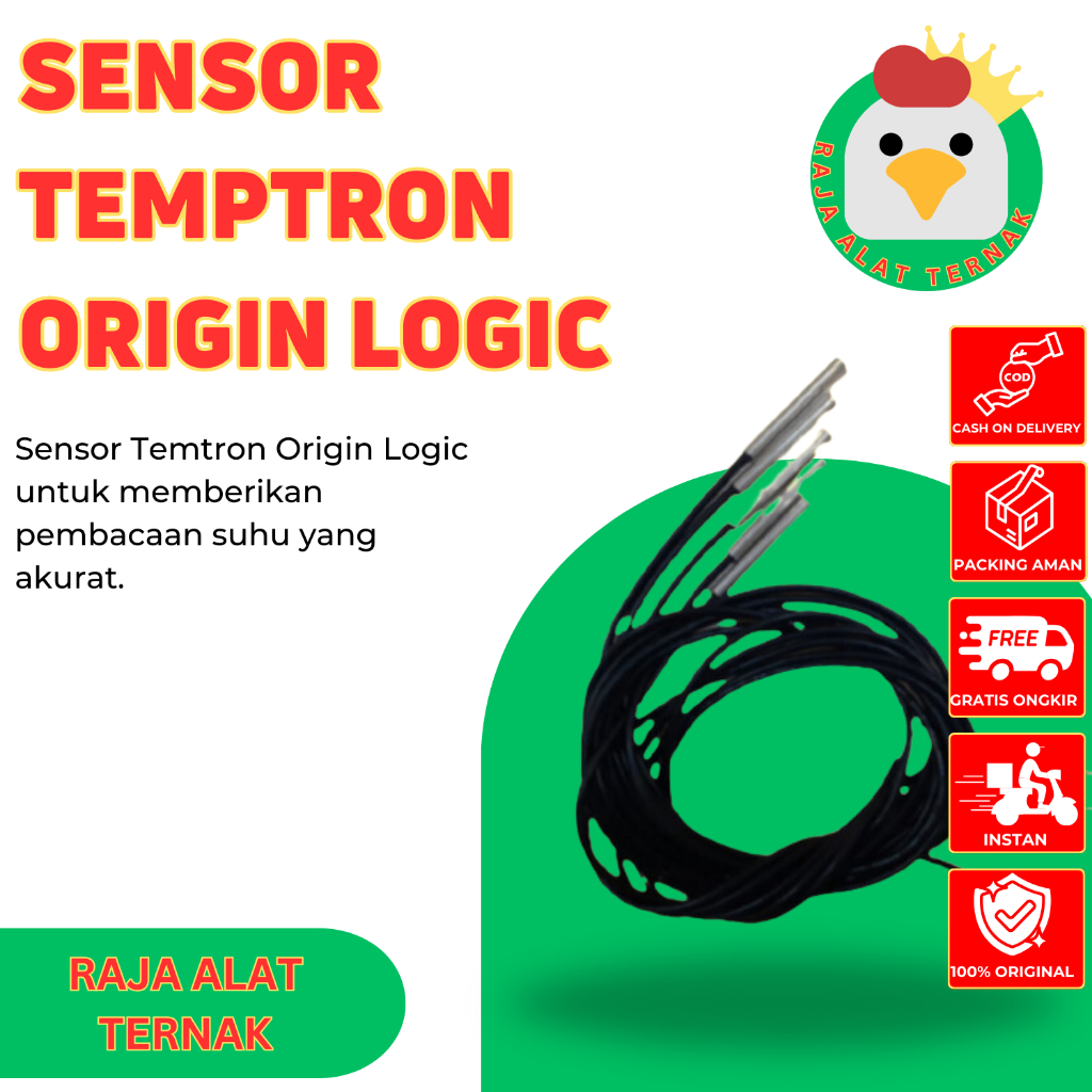 Raja Ternak Sensor Temptron Original Logic / Pendeteksi Suhu Kandang / Pengontrol Suhu Kandang - Ala