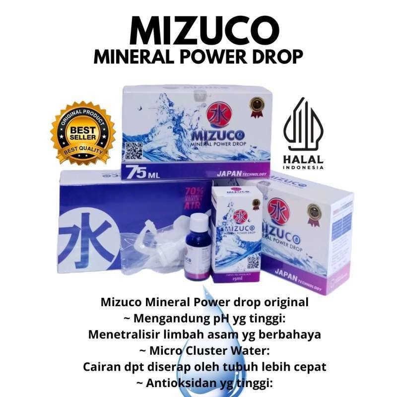 MIZUCO MINERAL POWER DROP | MIZUKO ALKALI | ANTI KANKER | STROKE | DETOKSIFIKASI PENCERNAAN