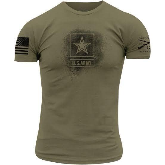 KAOS ARMY USA SAGE / kaos gym pria / baju olahraga training fitnes