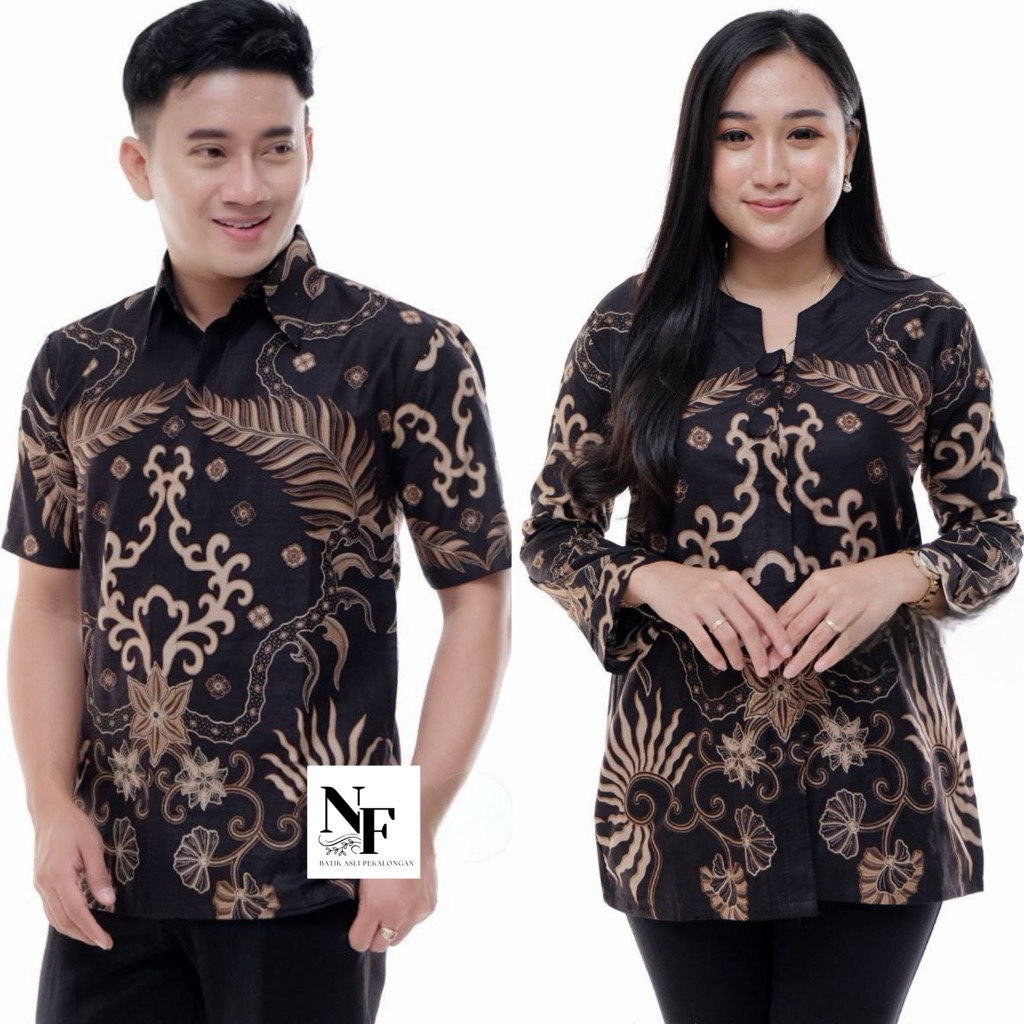 Atasan Couple Batik Blus Wanita Terbaru Bahan Katun Blouse Batik Kekinian Batik Motif Kenzo