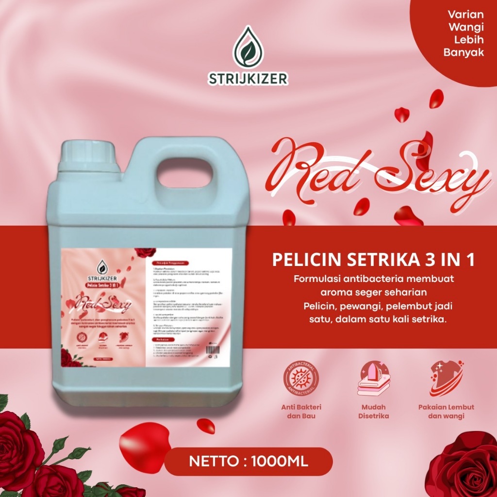 PELICIN PELEMBUT PEWANGI Pakaian LAUNDRY Setrika Red-Sexy1 Liter