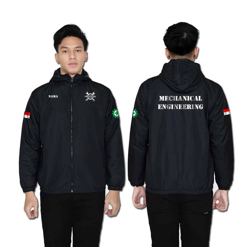Jaket Mechanical Engineering Pria Wanita Jaket Teknisi Mesin Parasut Keren Semi WF Bisa Custom Free 