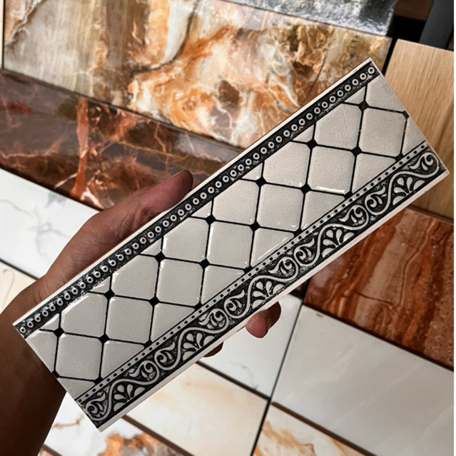 lis keramik dinding 8x25 | list keramik dinding 8x25 rata grey