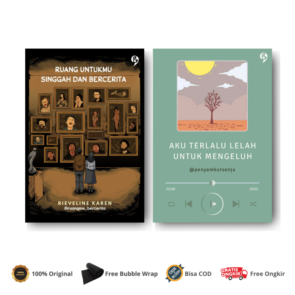 Buku Ruang Untukmu Singgah dan Bercerita by ruangmu_bercerita & Buku Aku Terlalu Lelah Untuk Mengelu