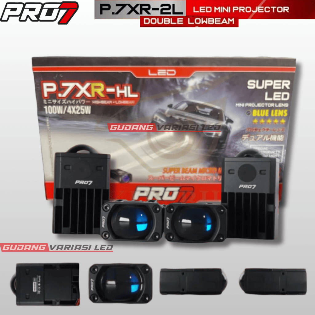 [FREE KAOS] MINI PROJIE PRO 7 | MINI LASER PRO 7 P.7XR HL | MINI LASER WHITE/WHITE 4x25 Watt = 100 W