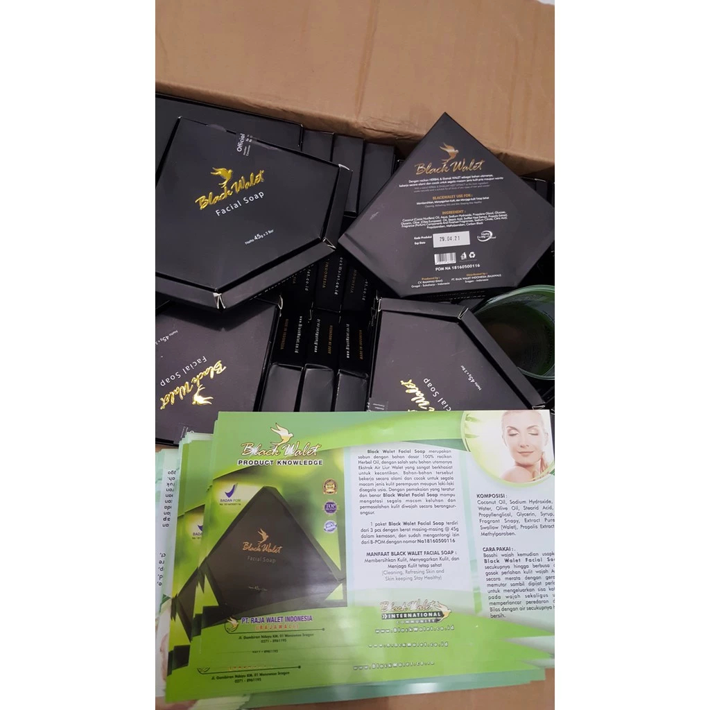 Black walet Sabun jerawat Ampuh aman BPOM / Sabun Wajah dari Air liur Burung Walet 100% asli