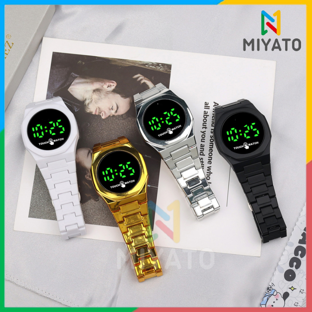 Jam Tangan Digital LED Touch Screen Sports Watch Jam Tangan Olahraga Jam Tangan Pria Cewek Digital W