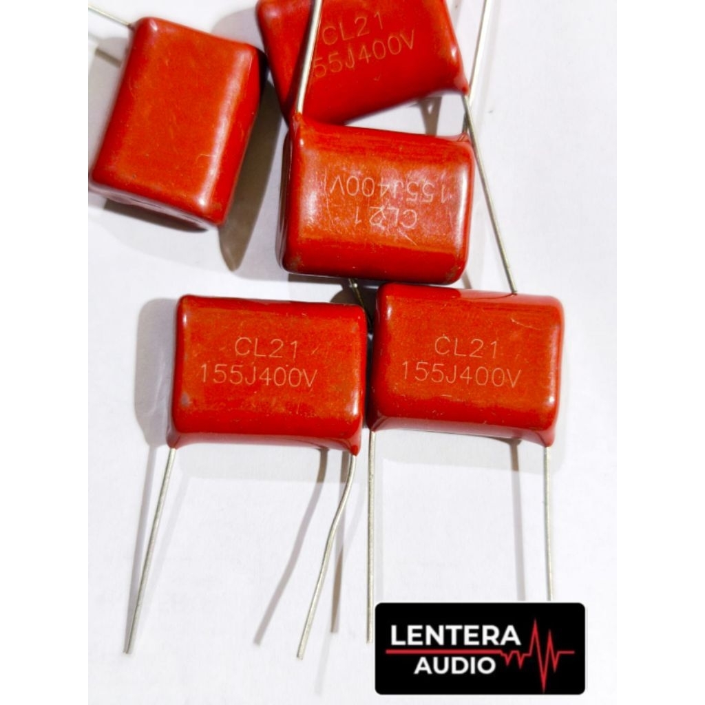 CAPASITOR MILAR MERAH 155/400 155J 400V