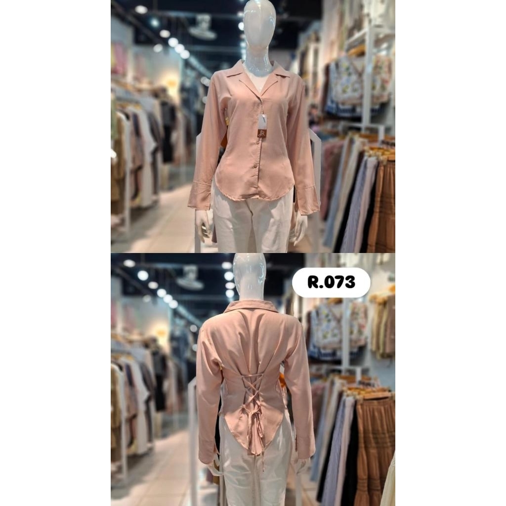 WISPIE RAYON/ kemeja KATUN RAYON polos wanita / ATASAN kemeja polos wanita/ Kemeja Polos kerja / Kem
