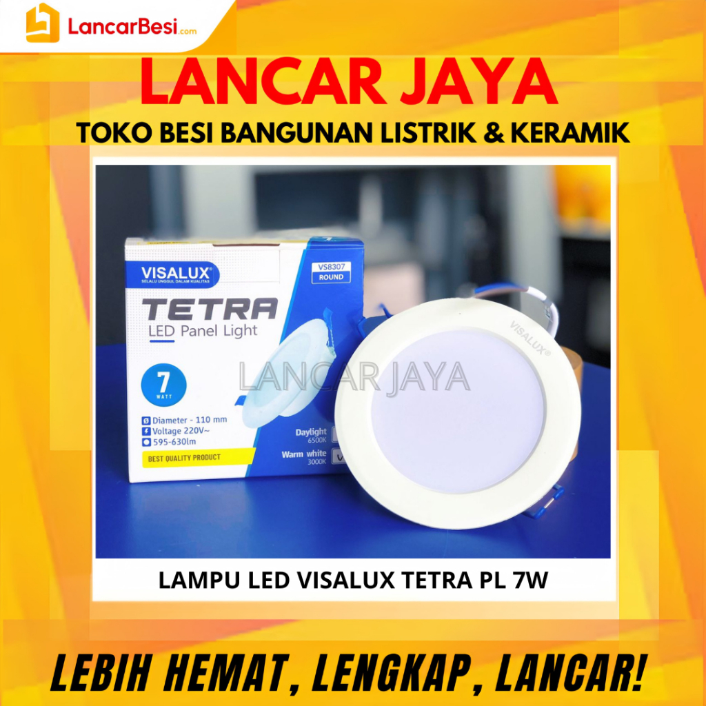 Lampu LED Panel  Round Visalux Tetra 7W | Lampu Panel Visalux