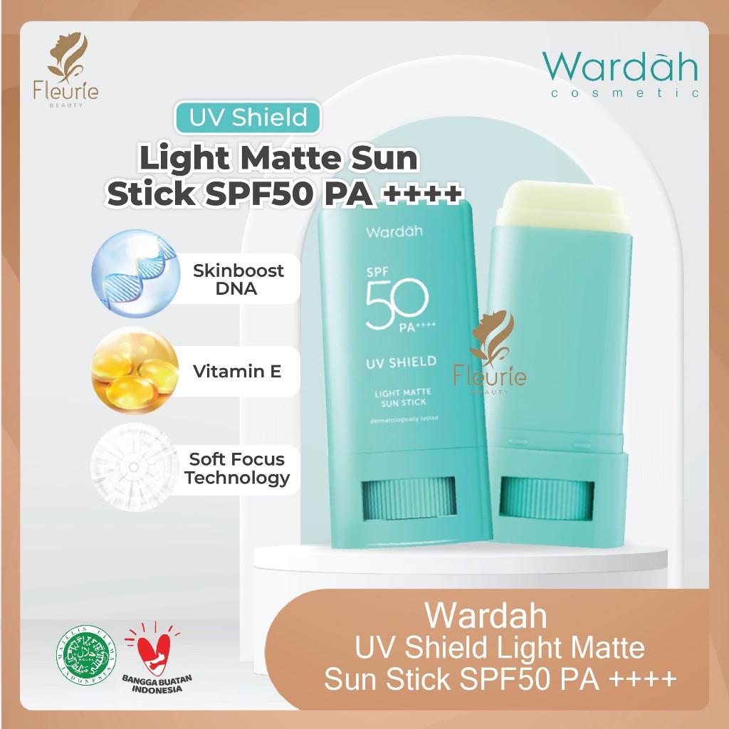 Wardah UV Shield Light Matte Sun Stick SPF50 PA ++++ - Sunscreen Stick Wajah Wardah / Tabir Surya Wa