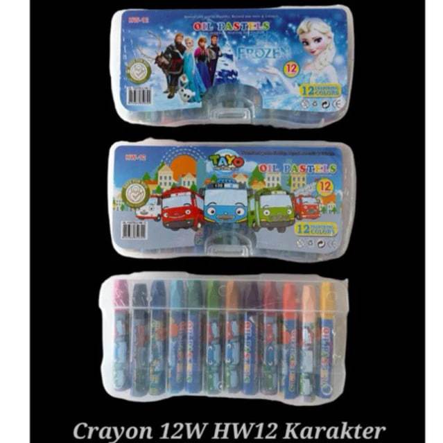 CRAYON / OIL PASTEL 12W / KRAYON ANAK HW 12