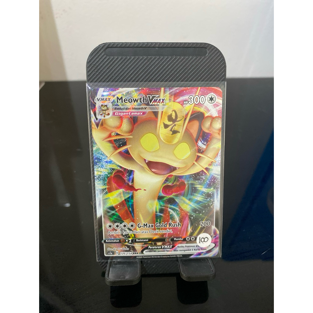 Kartu Pokemon Indonesia Meowth VMAX 126/154 RRR