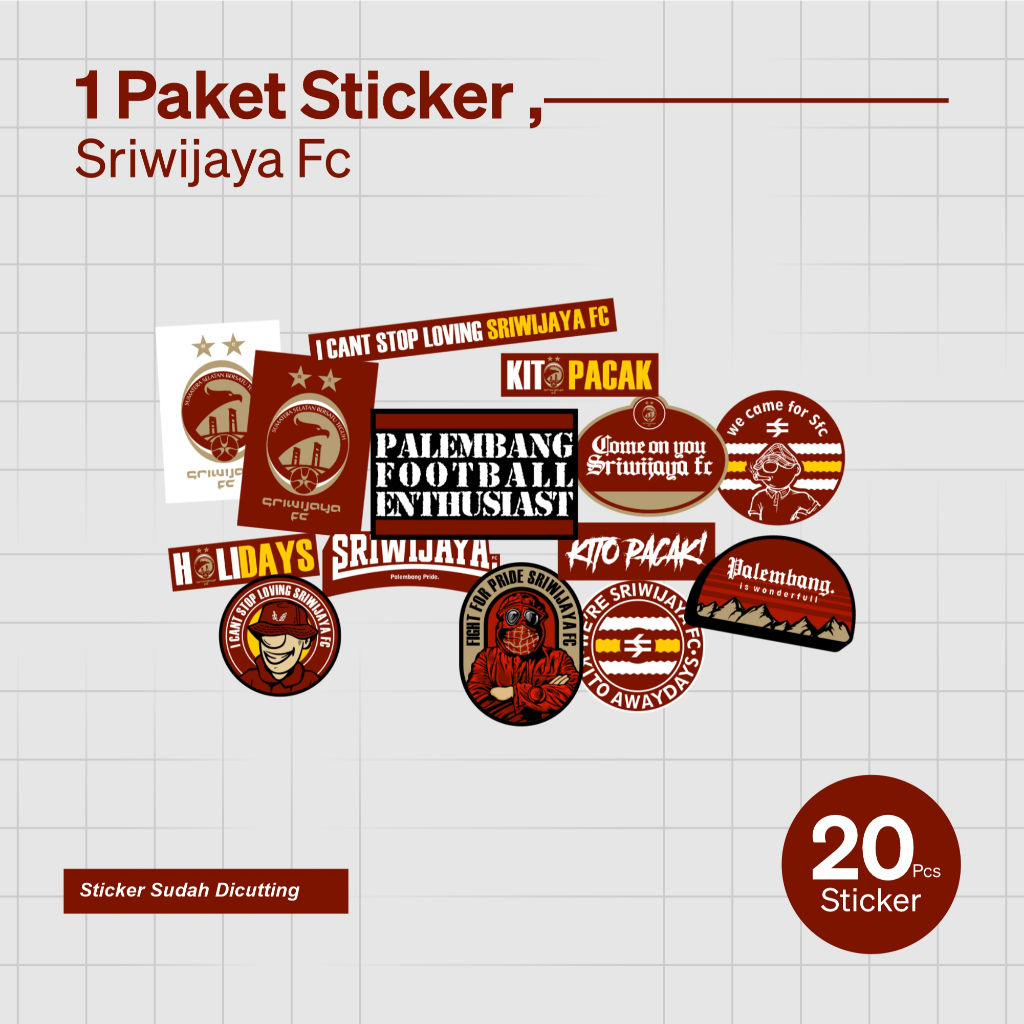 Sticker Sriwijaya Fc/Sticker Supporter Sriwijaya Fc/Sticker Cutting/Sticker Vinyl/Sticker Palembang/