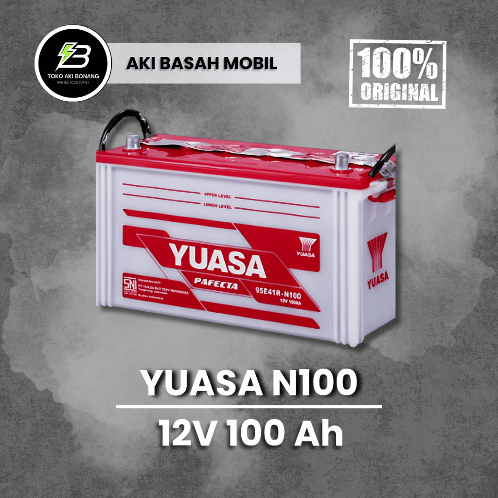 Aki Mobil Basah Yuasa N100 (12V 100Ah)