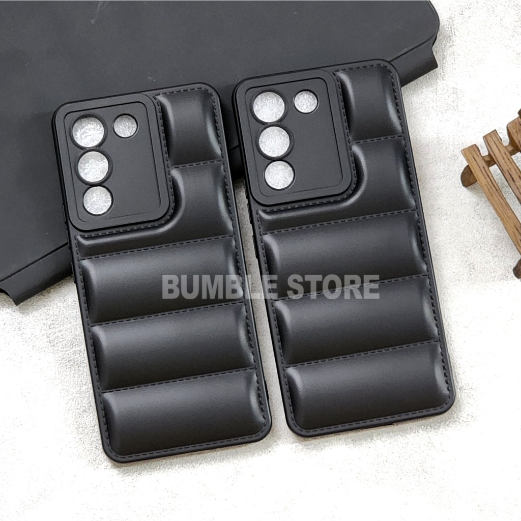 Case Vivo V23 5G Vivo V25 5G Vivo V25 Pro Vivo V29E 5G Case 3D Jaket Desain / Case Macaron Black Mot