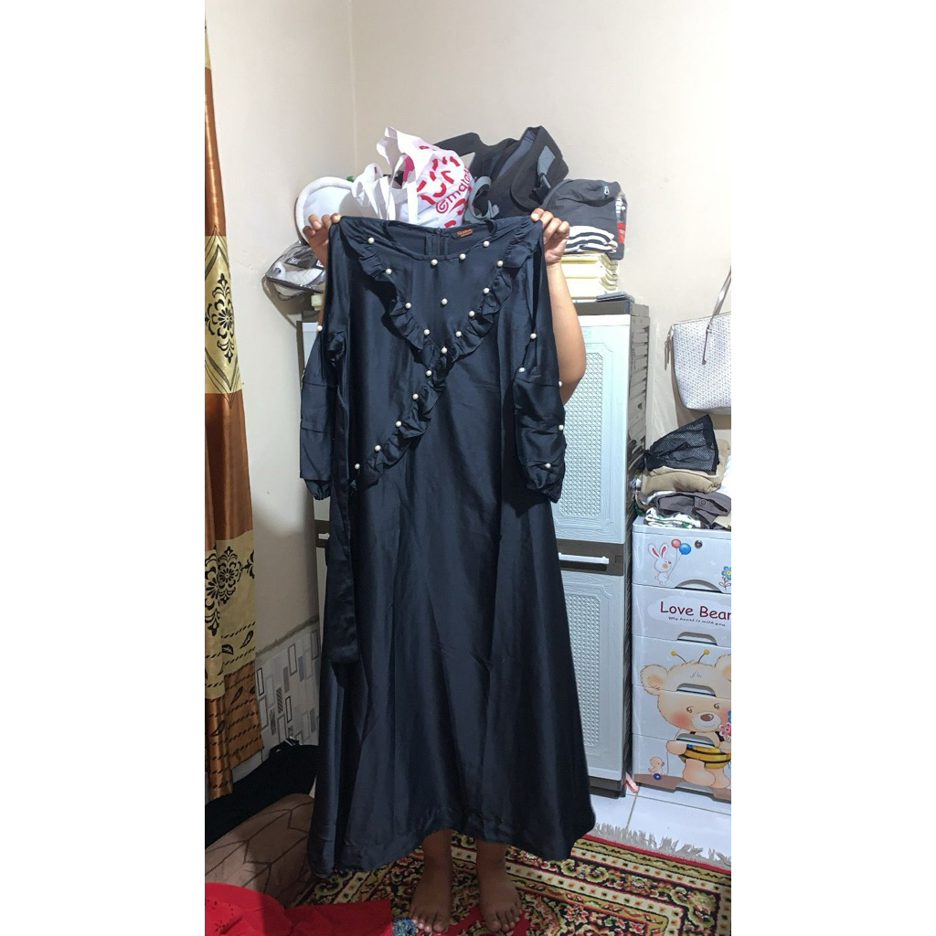 pl gamis hitam wanita