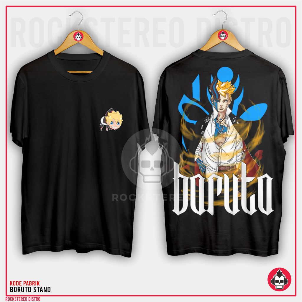 KAOS DISTRO ANIME -[ NARUTO / KAKASHI / SASUKE / KAWAKI ]-- BORUTO STAND