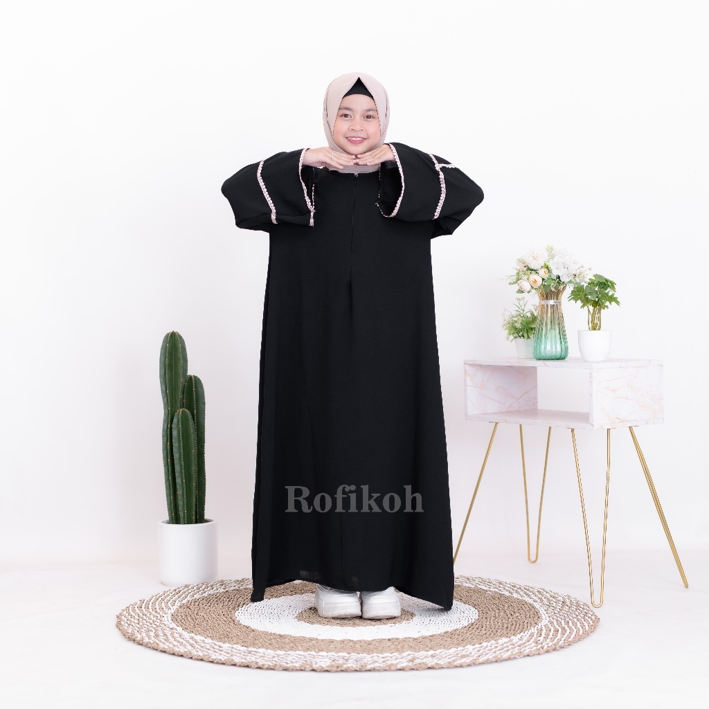 Gamis Anak Remaja Tanggung Usia 6 -17 Tahun Arumi Abaya Anak Terbaru Baju Muslim Kekinian / Abaya An