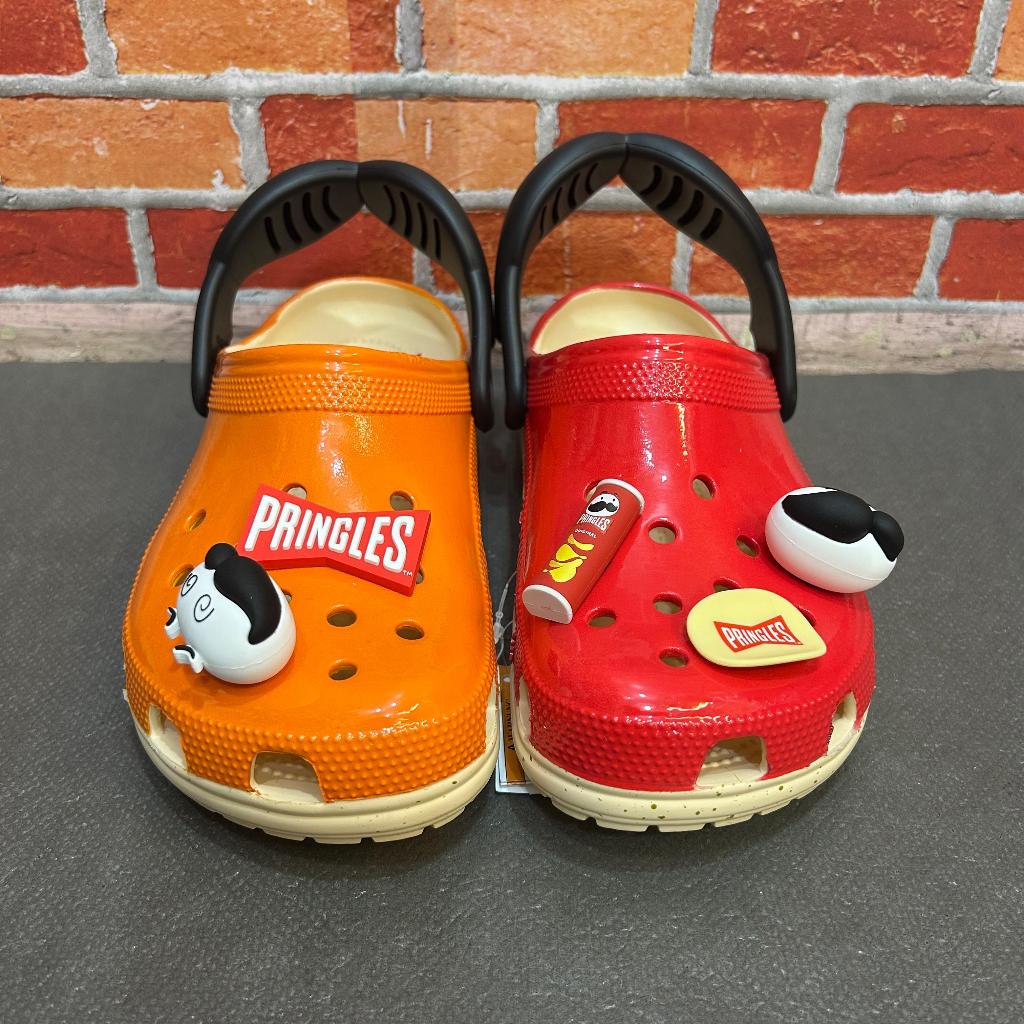 Crocs Pringles Classic Clog Red Orange Pria Wanita
