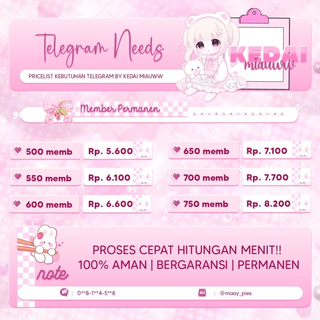 Tambah Member Telegram Real Aktif | Proses Cepat | Terpercaya