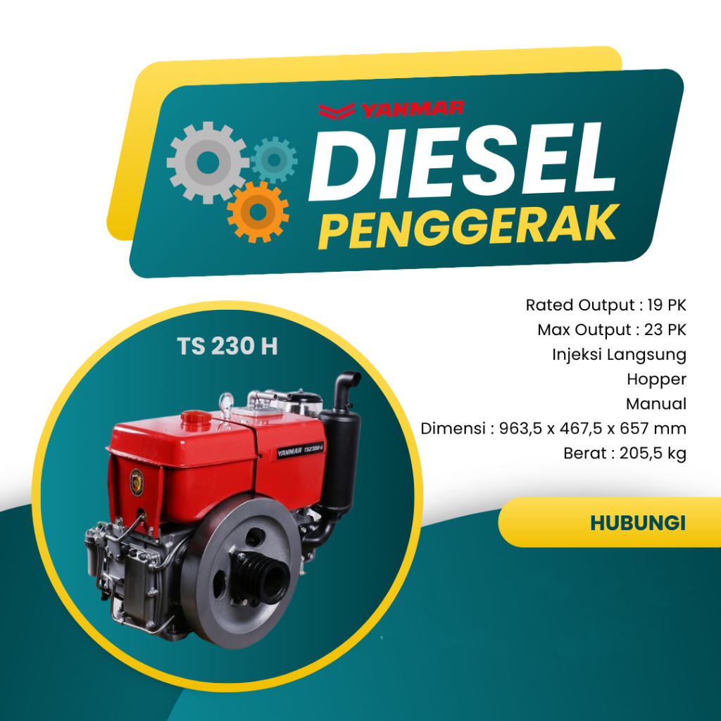 YANMAR - TS 230 H 23 PK Diesel Penggerak Serbaguna Hopper