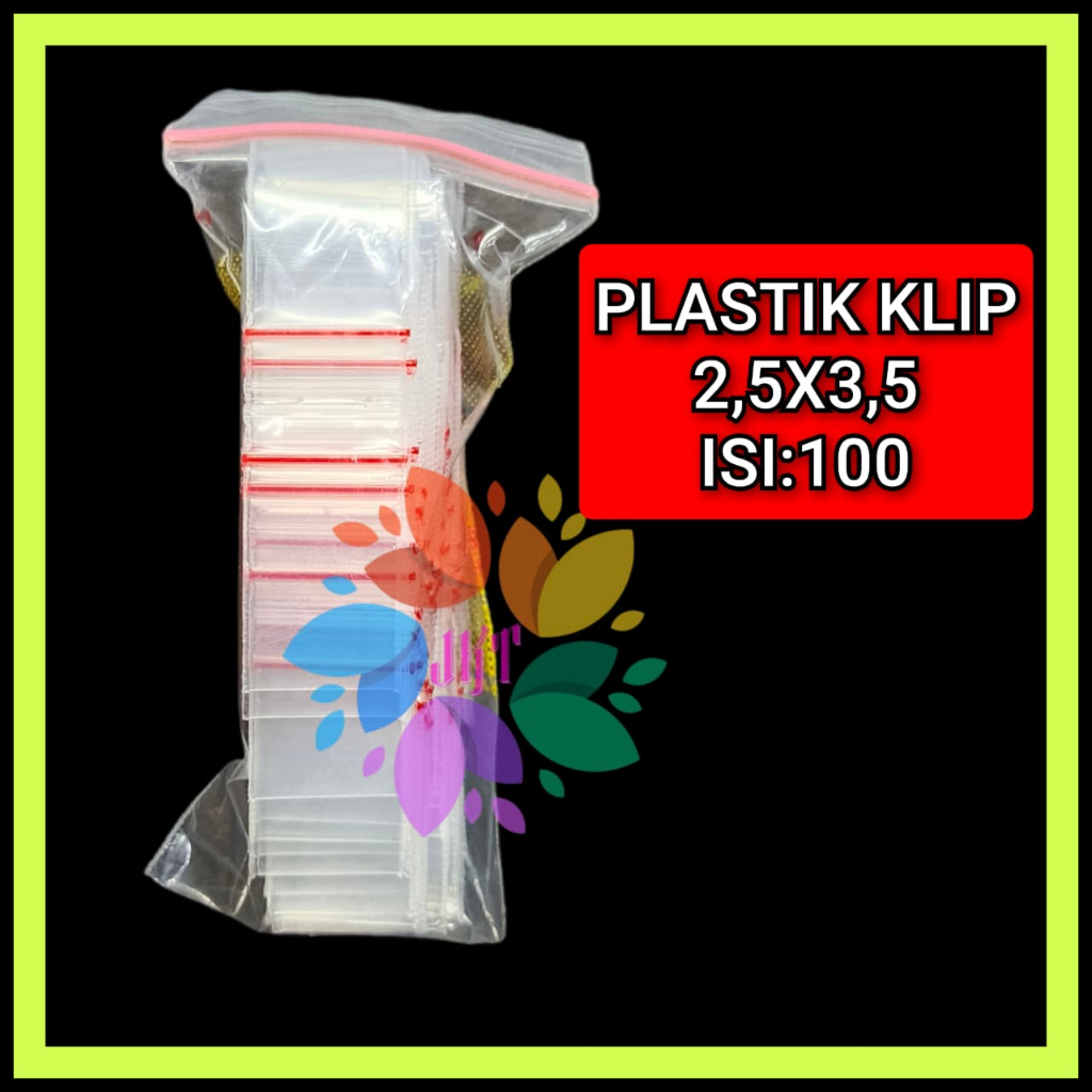 PLASTIK KLIP KECIL 2,5 X 3,5 CM ISI 100 LEMBAR CLIP OBAT EMAS MINI 3,5CM X 2,5CM KAPSUL PIL