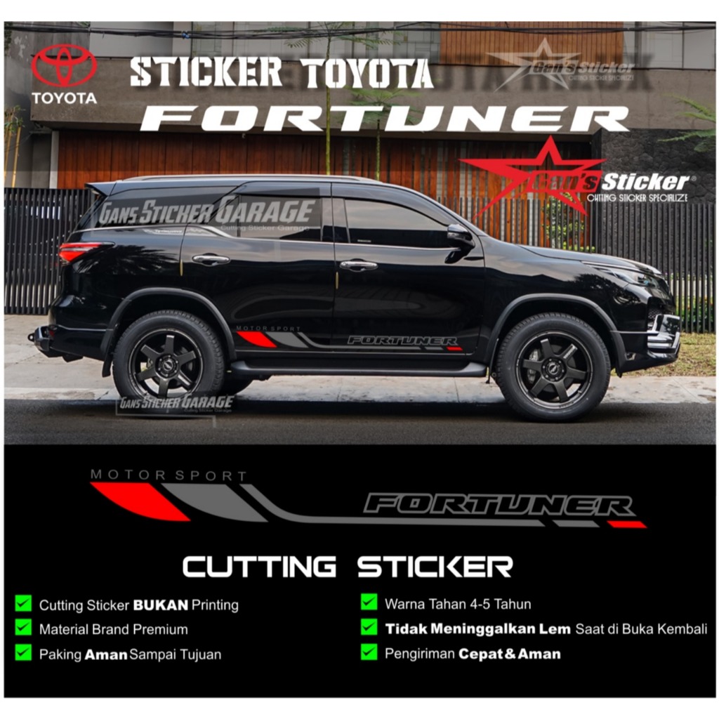 Sticker Pintu Mobil Toyota Fortuner Aksesoris Sticker Mobil Fortuner