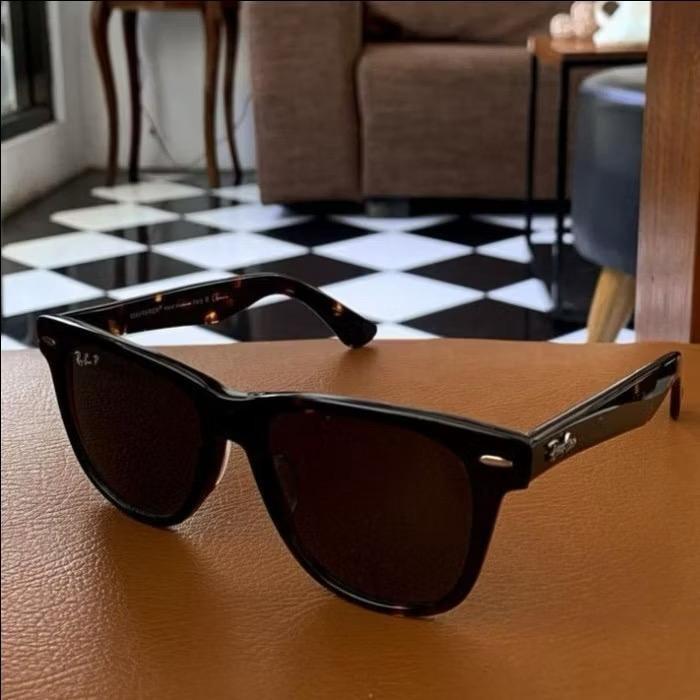 Kacamata Rayban Wayfarer 2140 Polarized Size 54 Leopard Glossy secen Ori