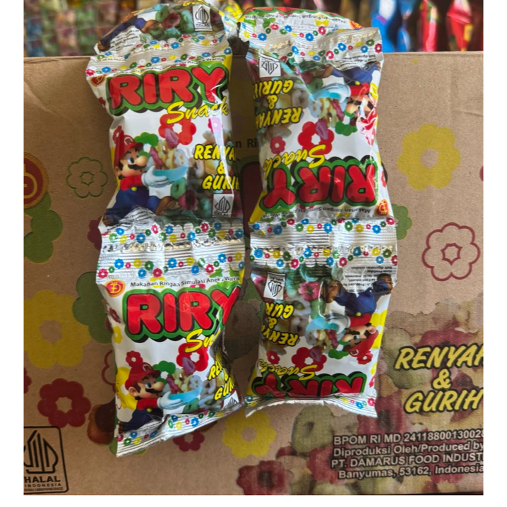 [ 1 karton 100 sachet ] RIRY SNACK RENTENGAN.