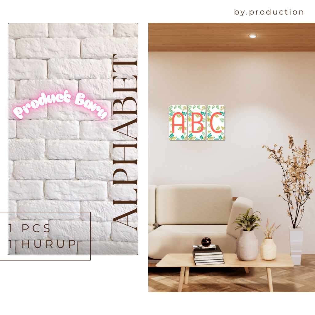 HIASAN DINDING DECOR RUMAH ALPHABET/HURUP ABJAD
