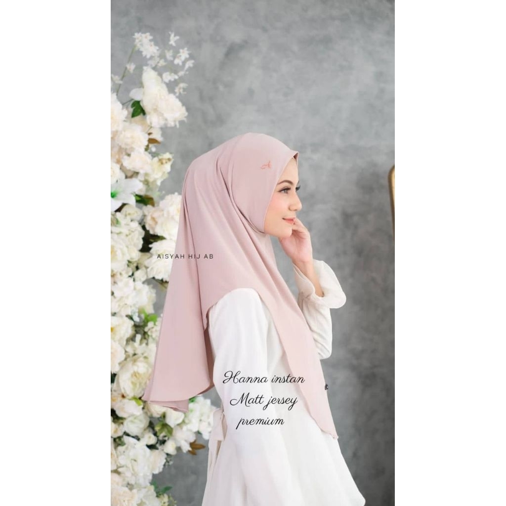 [Grosir Hijab10pcs] Hijab Bergo Hanna Aisyah Jilbab Instan Jilbab Bergo Jersy Premium Jilbab Terlari