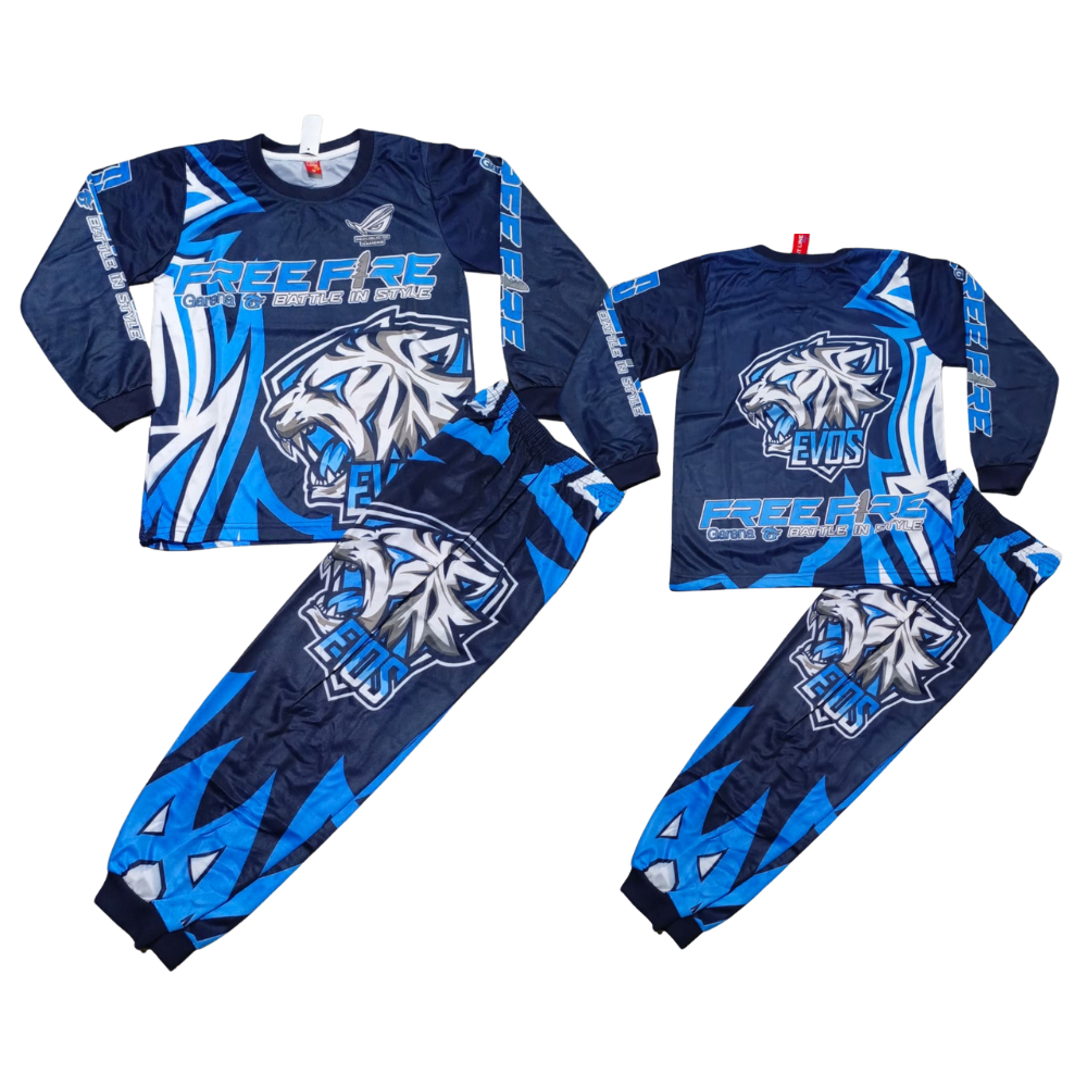 baju evos lengan panjang anak laki laki piama setean baju gaming evos anak anak