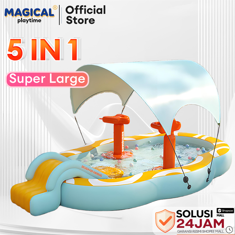 MAGICAL PLAYTIME Kolam Renang Anak Perosotan Jumbo Perosotan karet untuk kolam renang anak jumbo