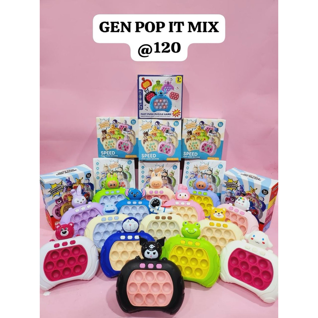 POP IT Elektrik Mainan Anak Fast Push - Mainan edukasi anak popit Fidget Game Machine Push Toy Puzzl