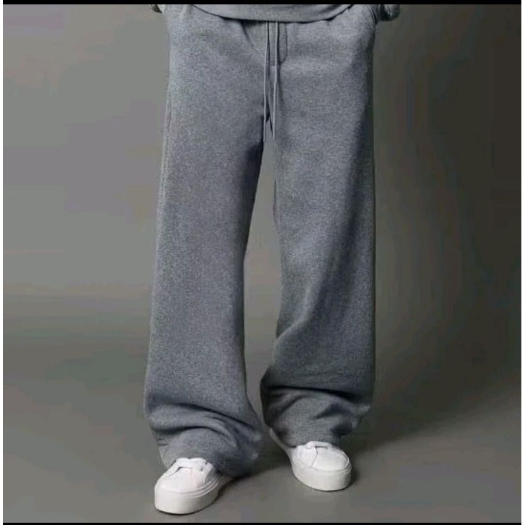 highwaist loose pant pria/wanita Sweatpants Korean stylie