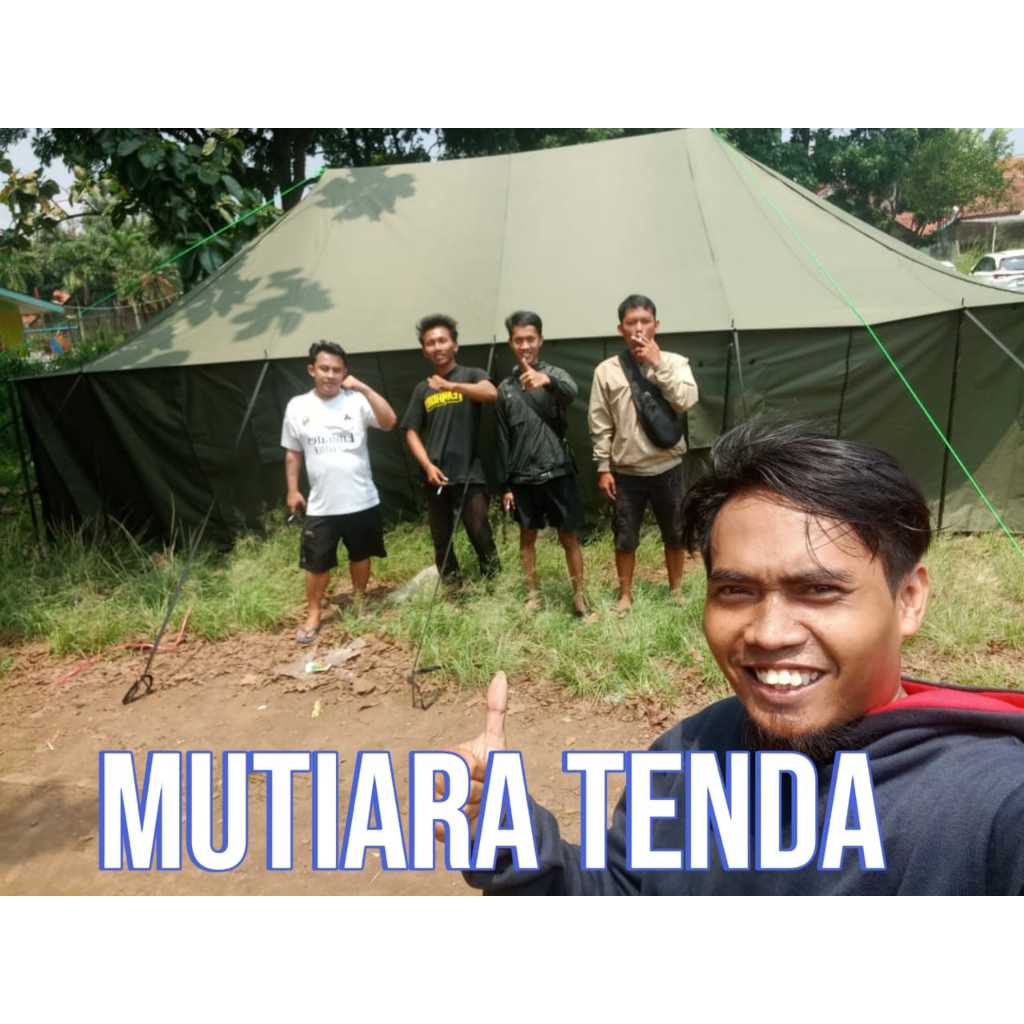 Tenda Komando Regu Peleton - Pleton 4x6 1set | Tni Militer Pramuka Barak Army