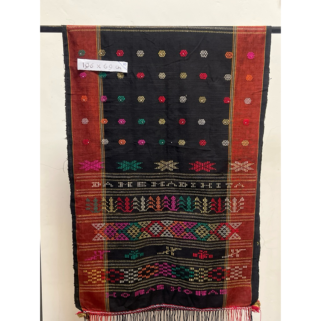Ulos Sodum batak Hitam bermotif dan bermanik manik MURAHHH