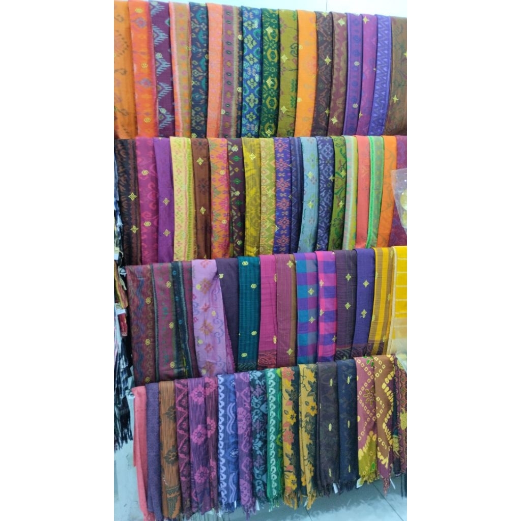 Songket Bali Endek Bordir Tabur Mas + Selendang