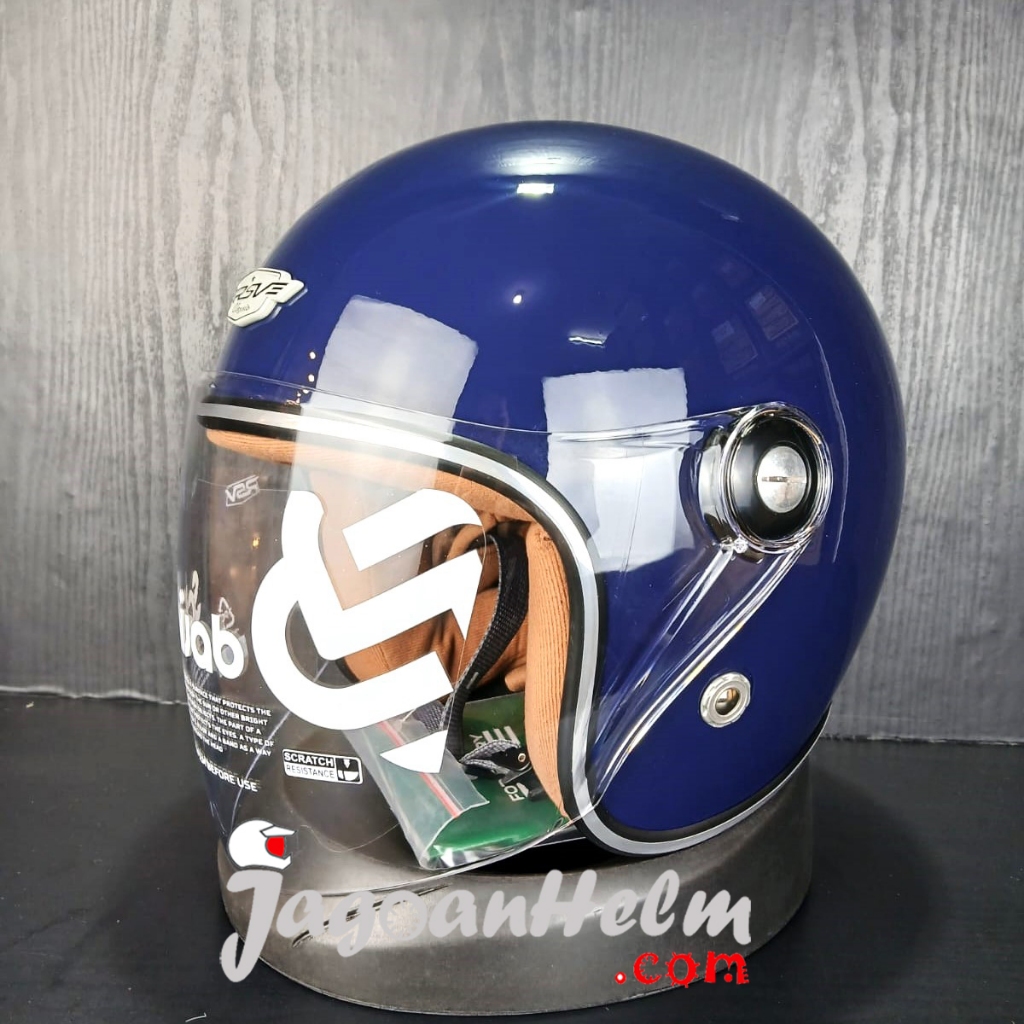 RSV HELM RETRO SC HIJAB SOLID | MIDNIGHT BLUE | HALF FACE CLASSIC
