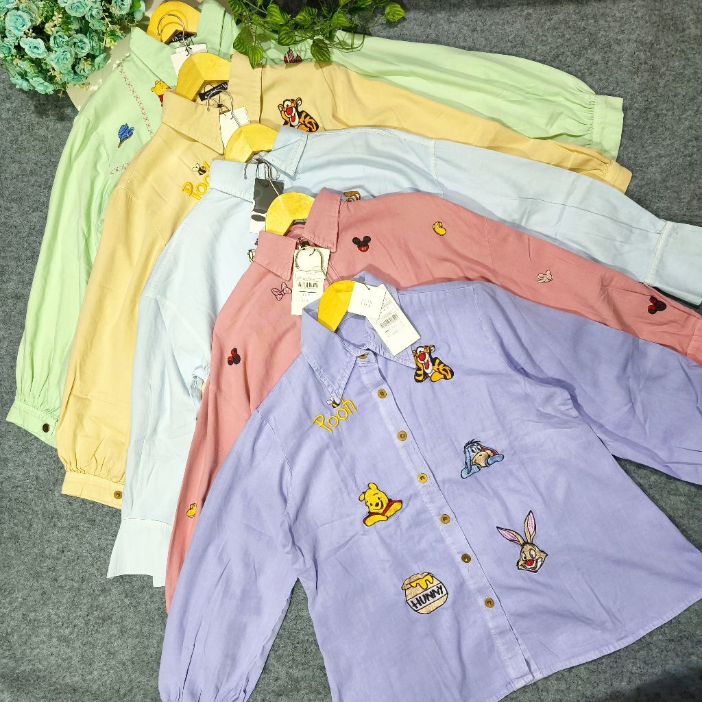 Kemeja Jeans bordir premium/kemeja wanita/kemeja soft jeans wanita/Atasan jeans/blouse soft jeans wa