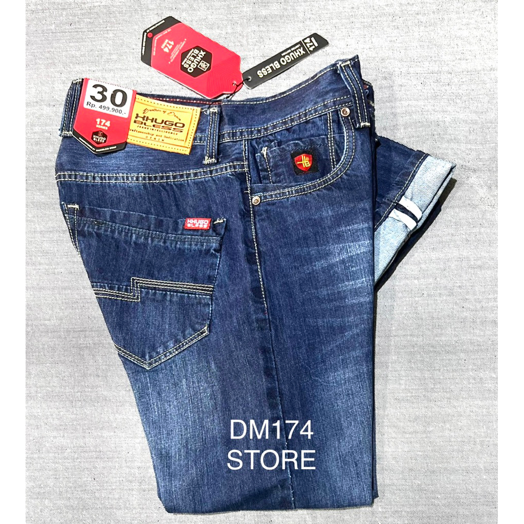 SLIM FIT-JEANS PRIA PREMIUM//CELANA PANJANG JEANS FASHION PRIA ORIGINAL XHUGO BLESS