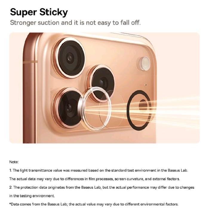 IPHONE 17 PRO / 17 PRO MAX BASEUS CORNING CAMERA LENS PROTECTOR Pack of 1 / PELINDUNG CAMERA