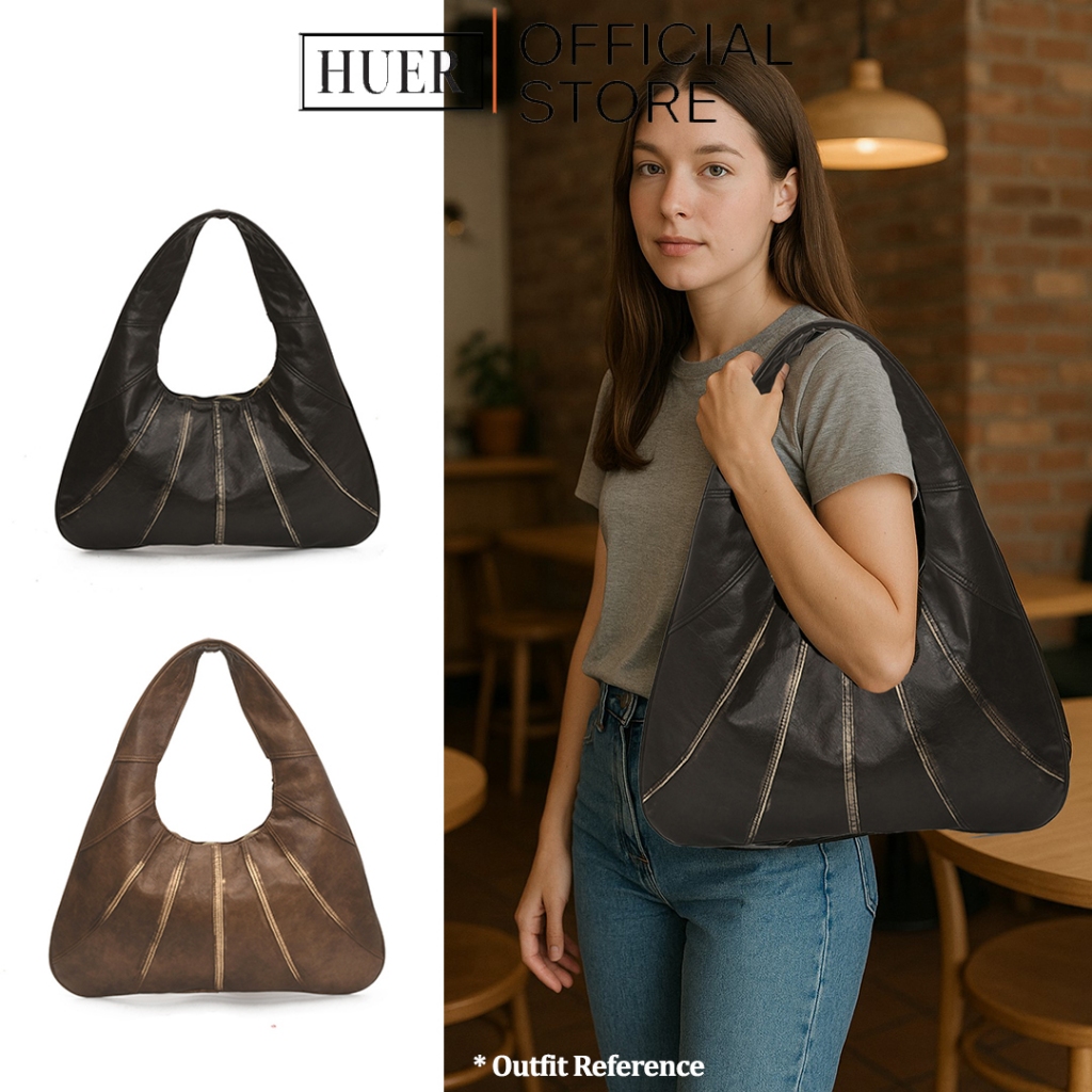 HUER ~ Tas Shoulder Wanita Naely Hobo Bag 9536-623 #10835